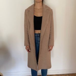 Helmet Lang Blush Tan Wool Coat
